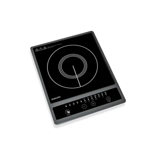 Image of Philips HD4934 1300W Induction Cooktop (7 Presets, Black)
