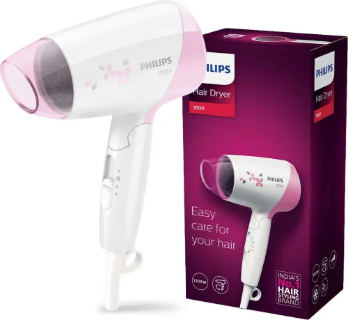 Image of PHILIPS HP8120 /00 Hair Dryer (1200 W, White, Pink)