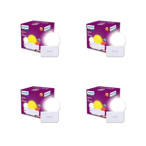 Image of Philips Joy Vision Coral Rush 0.5W LED Night Lamp | Soft White Glow | Energy Efficient | Plug-in Prong Design | Ideal fo
