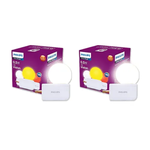 Image of Philips Joy Vision Coral Rush 0.5W LED Night Lamp | Soft White Glow | Energy Efficient | Plug-in Prong Design | Ideal fo