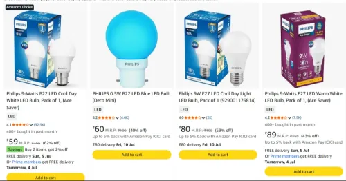 Image of Philips Led Blubs Starting ₹59 