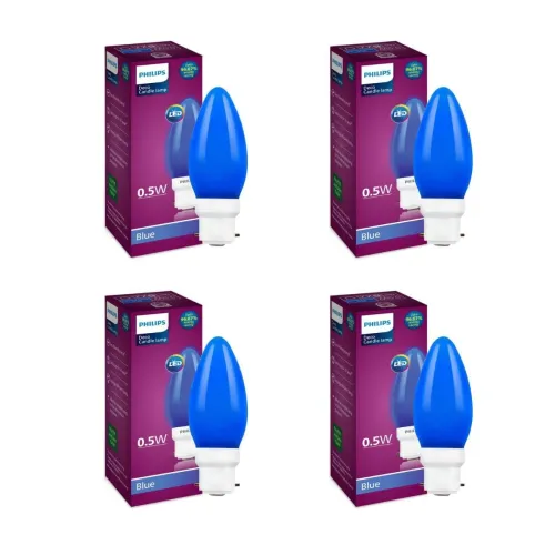 Image of Philips LED Deco Blue 0.5W Candle po4
