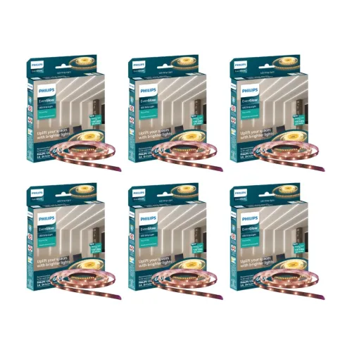 Image of Philips Polycarbonate LED Profile Light for Ceiling | 5-Meter 120 LED Strip Light for Home Decoration | Even Glow, Natur