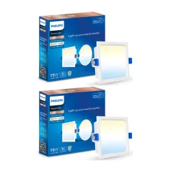Philips Plastic 15W Square Wi-Fi Smart Led Ceiling Light for Home with Music