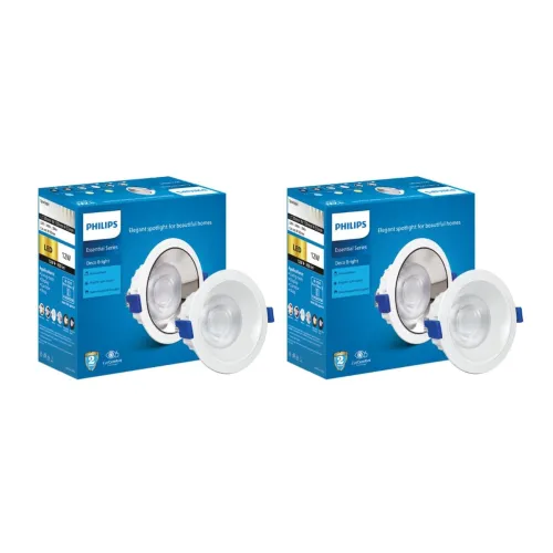 Image of PHILIPS Polycarbonate 12 Watt Led Ceiling Light Pack of 2