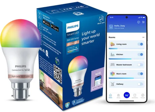 Image of PHILIPS Smart Wi-Fi 9W LED Bulb B22 Pro Smart Bulb
