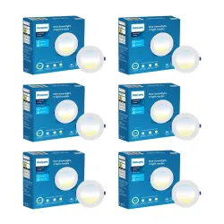 PHILIPS StarFit 7W Round LED Downlighter Pack of 6