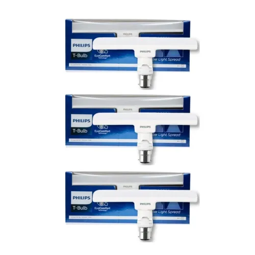 Image of Philips Stellar Bright 10W B22 LED T‑Bulb 10 W (Pack of 3)