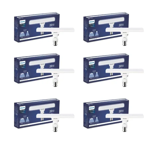 Image of Philips Stellar Bright 20W LED T-Bulb B22 (Crystal White, Pack of 6)