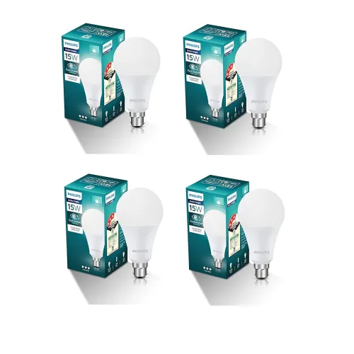 Image of Philips StellarBright High-Beam 15W B22 Bulb (Crystal/Cool White, Pack of 4)