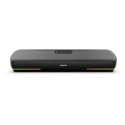 Philips TAB4120BK/94 Wireless Bluetooth Soundbar, 20W, 8H Playtime, Bluetooth 5.1, TWS Mode, RGB Light, LED Indicator, B