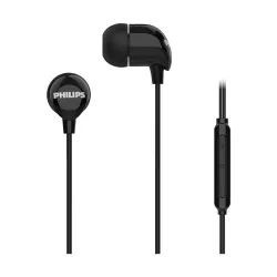 Philips Audio TAE1159BK/00 in-Ear Wired Earphones with C-Type Jack, 10mm Drivers, Inline Mic, Powerful Bass and Clear So