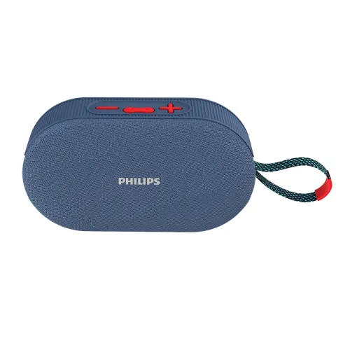 Image of PHILIPS Audio TAS1400BL Wireless Bluetooth Speaker with Deep Bass, Passive Radiator, 12W Sound Output, 1200mAh Rechargab