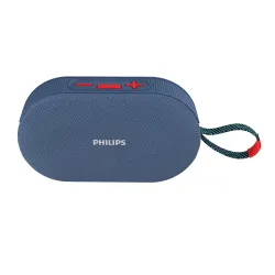 PHILIPS Audio TAS1400BL Wireless Bluetooth Speaker with Deep Bass, Passive Radiator, 12W Sound Output, 1200mAh Rechargab