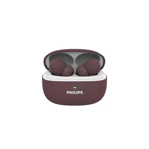 Image of Philips TAT1150RD/94 Premium Wireless Earbuds with ANC,Quad Mic ENC,Up to 55 Hr Playtime,13mm Neodymium Drivers,Multipoi