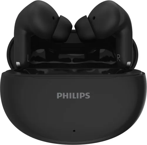 Image of PHILIPS TAT1269BK In-Ear Earbuds, 13mm Drivers, 40H, IPX5, BT 5.4, Touch/Voice Controls Bluetooth  (Black, True Wireless