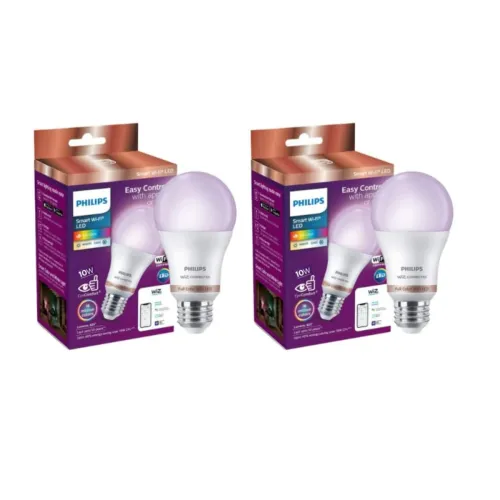 Image of Philips Wiz Smart WI-Fi LED Bulb 2Pcs