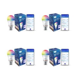 Philips Wiz Smart WI-Fi LED Bulb B22 10-Watt - (Pack of 4)