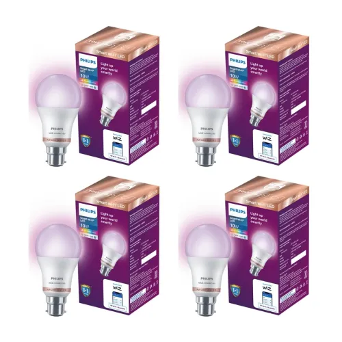 Image of Philips Wiz Smart WI-Fi LED Bulb Pack of 4