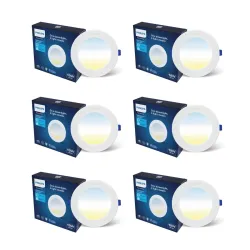 PHILIPS 10W 3in1 AstraGlow Round LED Panel Light | Slim Surface Panel with High Brightness & Energy Efficiency | Durable