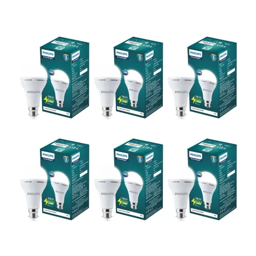 Image of Philips 14W Emergency LED Bulb (Crystal White, Pack of 6)