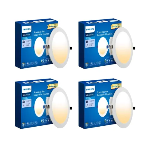 Image of PHILIPS 15W LED Downlight – 3-in-1 Colour Pack of 4