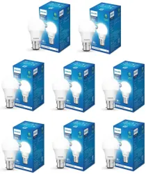 PHILIPS 3 W Basic Round B22 LED Bulb pack 8