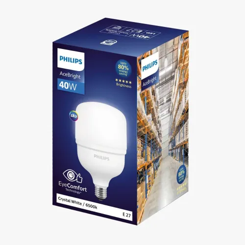 Image of PHILIPS 40 W Basic Round B22 LED Bulb (White)