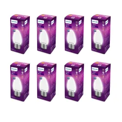 Philips 4-watt Filament Candle LED Bulb | Diffused Candle Bulb for Home & Decoration | Bulb Base: E27, Warm White | Pack