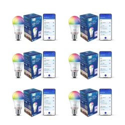 Philips WiZ 12W E27 Smart LED Bulb - 16M Colors (Pack of 6)
