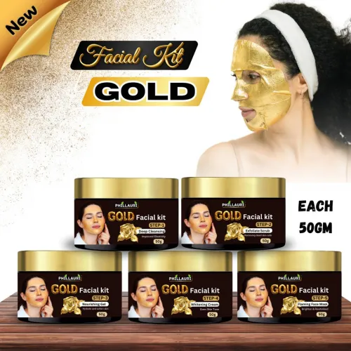 Image of Phillauri Gold Facial Kit For Radiant & Glowing Skin, Facial Kit Combo  (250 g)