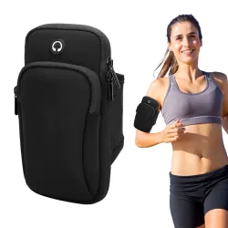 Phone Holder for Running, Universal Adjustable Arm Band Key Card Bag Fit Gym Jogging Hiking Running Exercise Walking Workout, Mobile Armband Bag, Running Armband for Phone Under 7 Inch