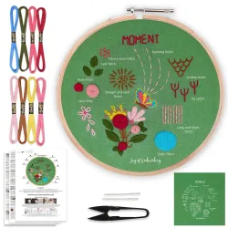 picknMAKE Floral Moments Hand Embroidery Kit