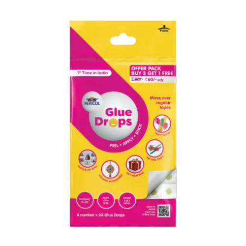 Image of Pidilite Fevicol Glue Drops for Instant and Non Messy, Easy to Use. Just Peel