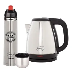 Pigeon 1.5 L Kettle With 1000 ml Stark Flask (Pack of 2)