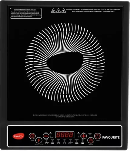 Image of Pigeon 1800 W Induction Cooktop Push Button (Black, 19000621)