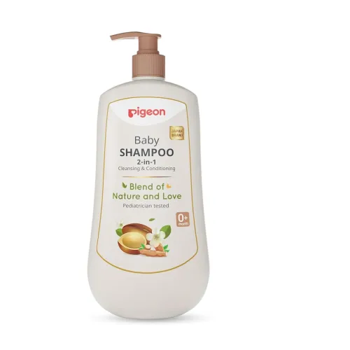 Image of Pigeon 2-in-1 Baby Shampoo For Cleansing & Conditioning, Enriched With Avocado Oil & Marshmallow Extract, Parabens Frew,