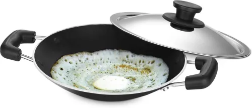 Image of Pigeon Appachetty Appachatty with Lid 1.8 L capacity 20 cm diameter (Aluminium, Non-stick)