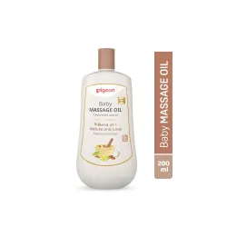 Pigeon Baby Massage Oil with Sweet Almond, Olive, Coconut, Sesame, Mustard, Castor & Soybean Oils – Nourishing & Gentle 