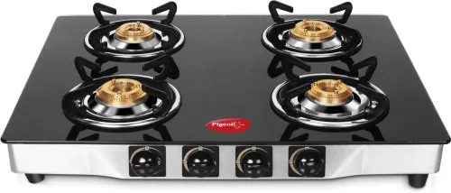 Image of Pigeon Blackline 4 Burner Glass Gas Stove