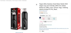 Pigeon Blitz Stainless Steel Water Bottle