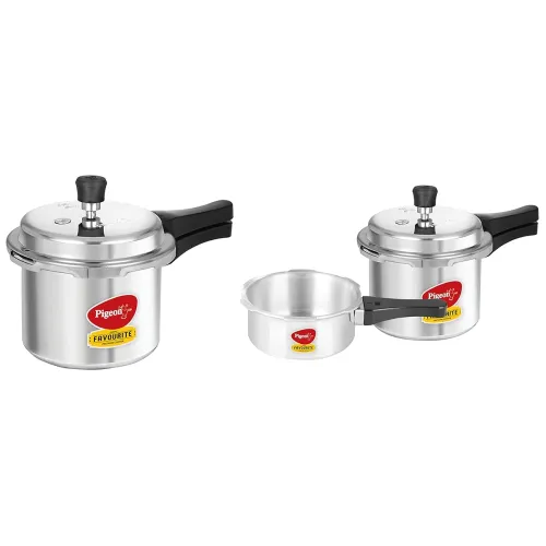 Image of Pigeon by Stovekraft Aluminium Cooker Combo Set 2-Pieces (2+3+5 litres)