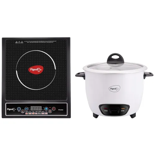 Image of Pigeon by Stovekraft Combo Induction Cooktop +Rice Cooker 1.8L 