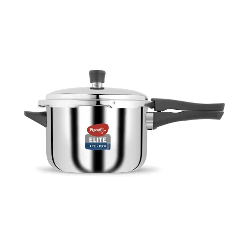 Image of Pigeon by Stovekraft Elite Shine 3 L Tri-Ply Body Outer Lid Pressure Cooker Induction and Gas Stove Compatible that Dist