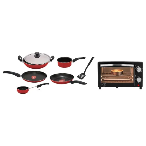 Image of Pigeon By Stovekraft Glass Oven+Cookware Set Of 7 Piece
