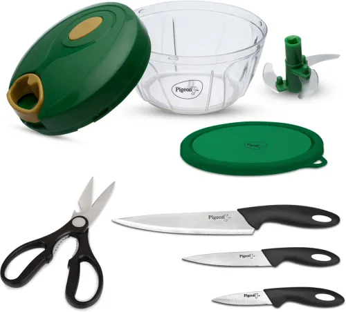 Image of Pigeon by Stovekraft UTILITY COMBO-BROWN Kitchen Tool Set (Chopper)