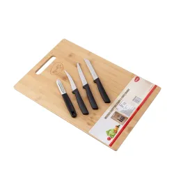 Pigeon by Stovekraft Medium Natural Bamboo Wood Chopping Cutting Board & Knife