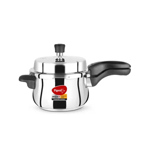 Image of Pigeon by Stovekraft Stainless Steel Pressure Cooker (14501) 3 Litre, Induction Base Outer Lid, Silver