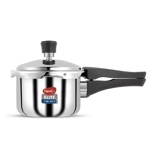 Image of Pigeon Elite Shine 1.5L Tri-Ply Pressure Cooker (Silver)