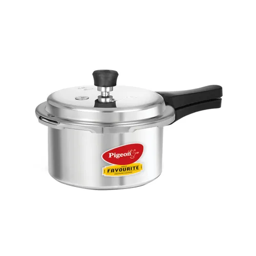 Image of Pigeon Favourite Silver Aluminium Dishwasher safe Induction Outer Lid Pressure Cooker-3 L